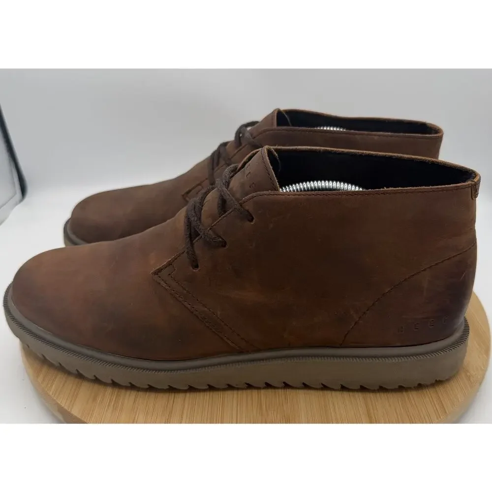 REEF Leucadian Brown Leather Chukka Boots Shoes Men’s Size 10.5